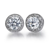 LGM 925 Sterling Silver Round Circle Stud Earring Photo