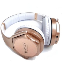 NESTY - MH200 Wireless Over-Ear Bluetooth Headphones - Gold Photo