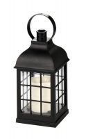 Home Quip Carriage Black Lantern Warm White - Battery Operated Photo