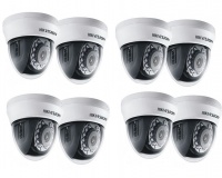 8 HIKVISION 1Mp Dome Cameras Set For 8 Channel Analogue System Photo