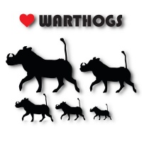 Vinyl Car Stickers - Warthog Set Photo