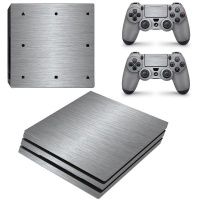 SKIN-NIT Decal Skin For PS4 Pro: Brushed Steel Photo