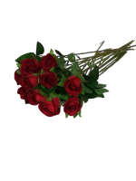 Artificial Roses 10 Piece Closed Bud Red Photo