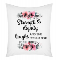 Graceful Accessories She is Clothed In Strength and Dignity Scatter Cushion - Cover Only Photo