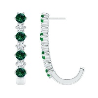 Civetta Spark Jolie Hoop-With Swarovski Emerald Crystal Photo