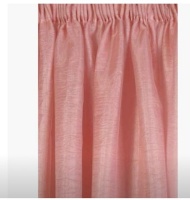P Curtains A Dust Pink Taped Curtains Photo