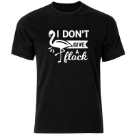 Think Out Loud Mens "I don't give a flock" Short Sleeve Tshirt Black Photo
