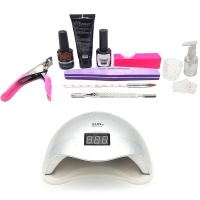 BUFFTEE Poly Gel Starter Kit- PolyGel Nail Extension Set With Led Lamp Photo
