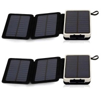 BetterBuys Solar Power Bank 10 000mAh 3Panels-Dual USB Port-LED-Sturdy Case- 3 Pack Photo