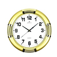 Justin 33cm Gold Circle White Face Round Type Quartz Wall Clock Photo