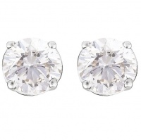 JDC Jewellery 1.00ct Perfect Pair Diamond Studs in 18ct White Gold Photo