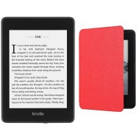 Kindle Amazon Paperwhite Wi-Fi 8GB With Red Cover Bundle Photo