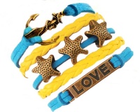 Urban Charm Summer Starfish Infinity Bracelet - Yellow Blue Photo