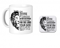 Graceful Accessories Be Strong and Courageous Mug and Coaster Set - Joshua 1.9 Photo
