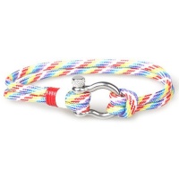 Killerdeals Rainbow Nylon Rope Bracelet with Silver Stainless Steel Shackle Photo