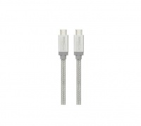 Ultra Link Premium Type-C To Type-C Charge And Sync Cable - Silver & Black Photo