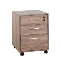 Adore Office Chest of Drawers with Top Drawer Lock - Latte 5 year Warranty Photo