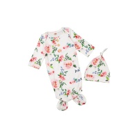 Newborn Knotted Onesie Roses Photo