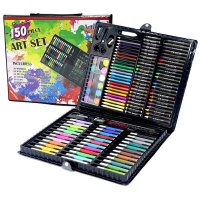 150 Piece Kids Art Set Crayon Oil Pastel Painting Drawing Case Kit Photo