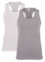 PepperST Racerback - 2 Pack - Grey & White Photo