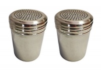 Stainless Steel Shakers - 7cm x 9cm - Bulk Pack of 2 Shakers Photo
