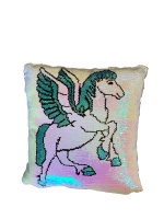 Nexco Mermaid Colour Changing Shiny Sequin Pillow Cushion - Reversible Unicorn Photo