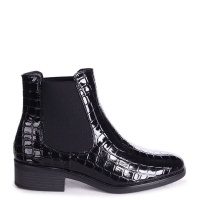 Linzi Ladies LENNI Boots - Black Croc Photo