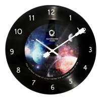 Quintessential Clocks Decorative Glass Wall Clock With Space Theme Photo