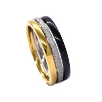 Androgyny 3 Stack Tricolour Rings Stainless Steel - 2mm each-AR5 Photo