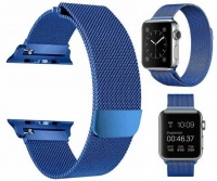 AfriNique Apple Watch Band – Mesh Milanese Bracelet Strap Loop - 42mm / 44mm – Silver Photo