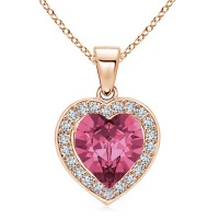 Stella Luna Heart Necklace with Swarovski Rose Crystal Rosegold Photo