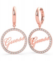 Guess - All Around You - Italic Guess Logo adn Pave Huggies Rosegold Photo