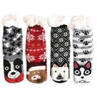 Thermal Socks 4 Pairs Cartoon Animal Winter Socks For Women Girls -Assorted Photo