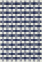 Rug Warehouse Floccus Tartan Inspired Blue Photo