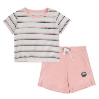 SoulCal Junior Girls Signature Short Set - Silver Pink [Parallel Import] Photo