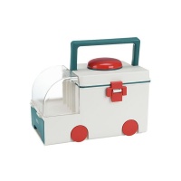 Portable Multi-Layer Medicine Household Health Storage Box - Green&White Photo