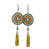 Dimzique Jewellery - Handmade African Beaded Earrings - Multi-Coloured Photo