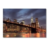 Large A1 size Framed Canvas Print – Manhattan New York Skyline Photo