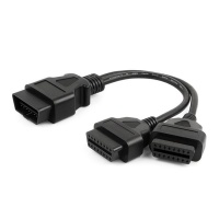 ATT 30cm OBD2 Premium Extension Splitter Cable - Male to Dual Female Y Photo