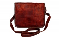 Minx - Genuine Leather Messenger Bag with Buckle Photo