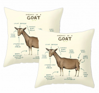 PepperSt Scatter Cushion Cover Set | The anatomy of a Goat Photo