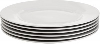 SAER Dinnerware 6- Piece 27cm White Dinner Plate Set Photo