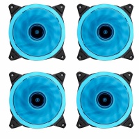 Mix Box Computer Case Dual Interface Silent Cooling Fan 4-Pin & 3-Pin-Ice Blue 12cm Photo