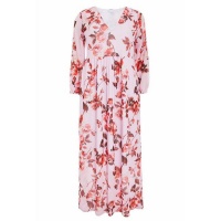 Quiz Ladies Curve Floral Maxi Dress - Pink Photo