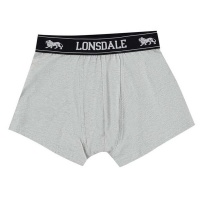 Lonsdale Junior Boys 2 Pack Trunk - Grey Photo