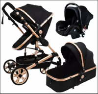 Belecoo Baby Stroller 3" 1 Portable Baby Carriage Black Photo
