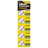 Toshiba Lithium Coin Cell CR2450 - 5 Pack Photo