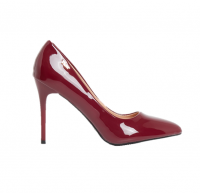 Plum Dara Court - Burgundy Stiletto High Heels Shoes - Pointed Toe Photo