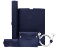 Social Concepts MacBook Pro 13" 5" 1 Leather Organiser Combo - Blue Photo