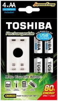 Toshiba Combo - USB Charger & 2000mAh AA - 4 Pack Photo